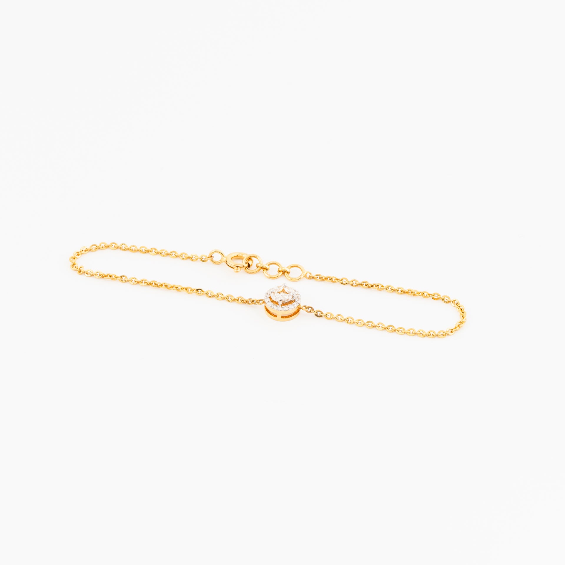 Diamond Round Cluster Bracelet