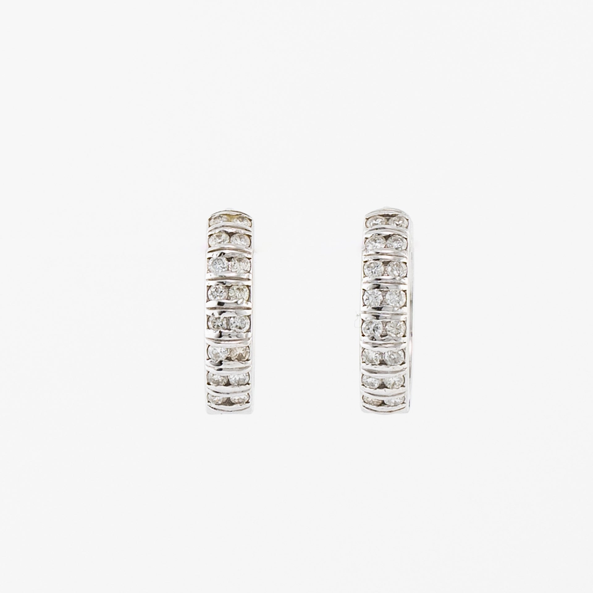 Eternity Hoop Diamond Earrings