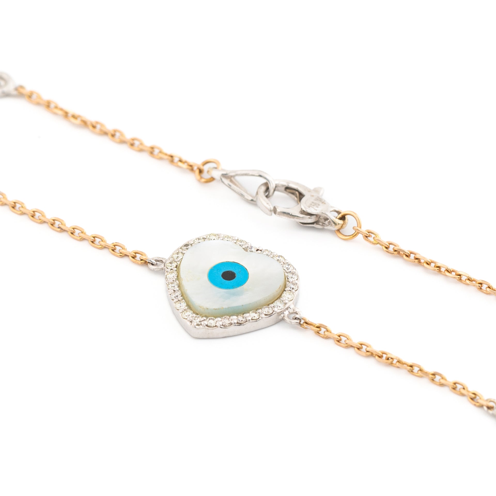 Evil Eye and Mother of Pearl Bracelet