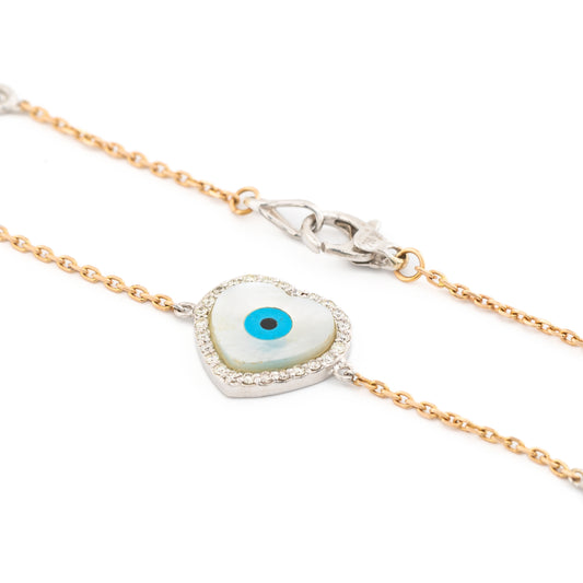 Evil Eye and Mother of Pearl Bracelet