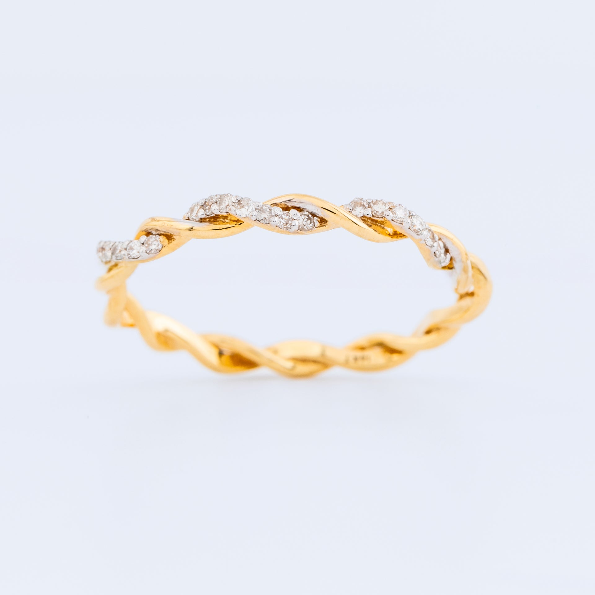 Infinity Twist Diamond Wedding Band