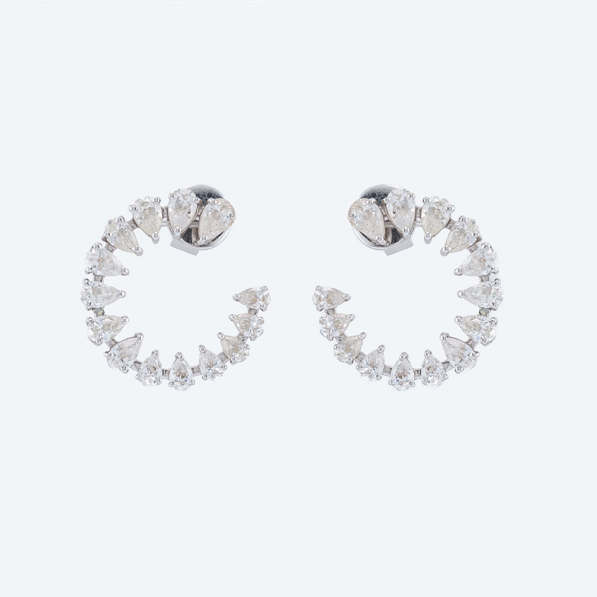 Pear Shaped Diamond Ring Hoops