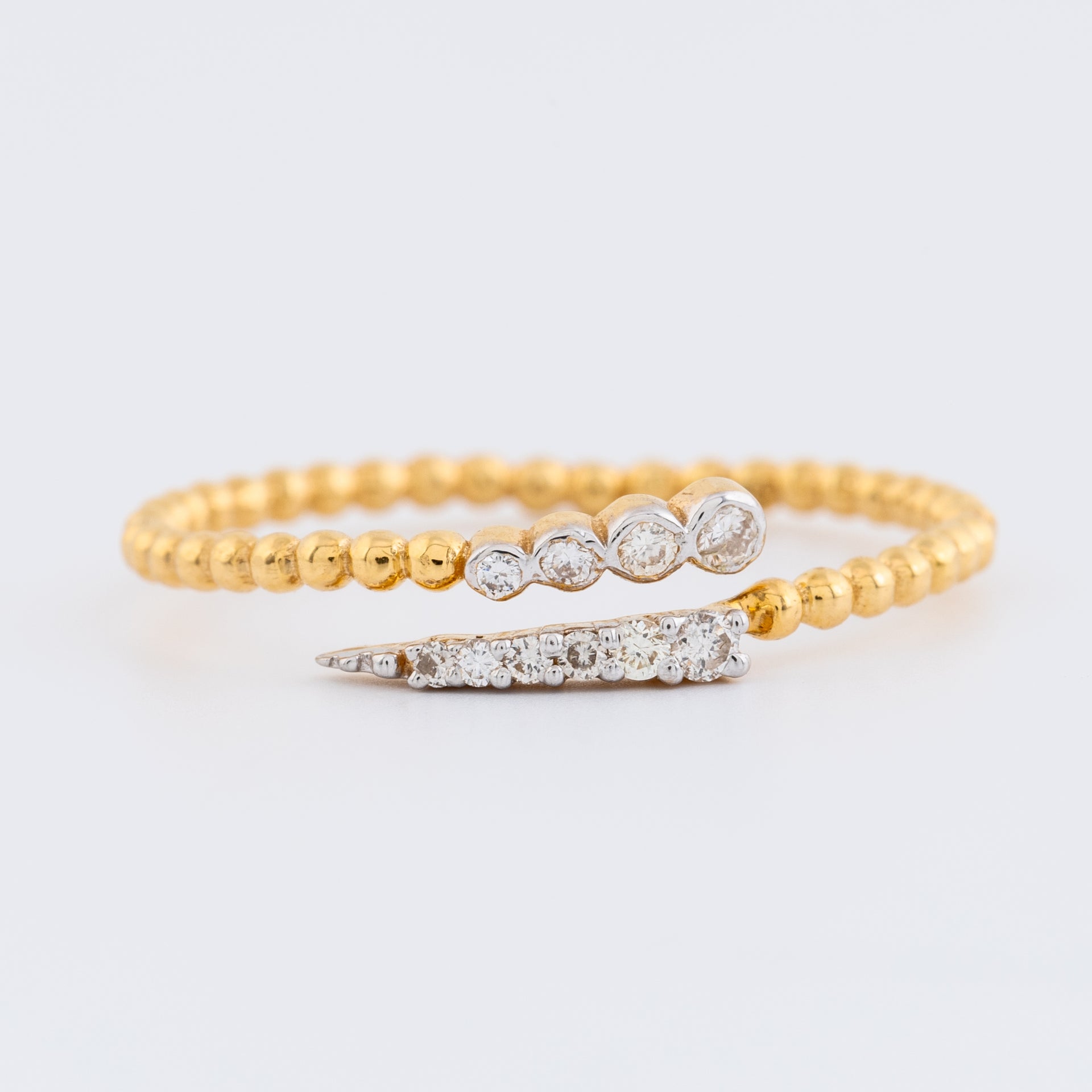 Unique Bezel Prong Diamond Ring
