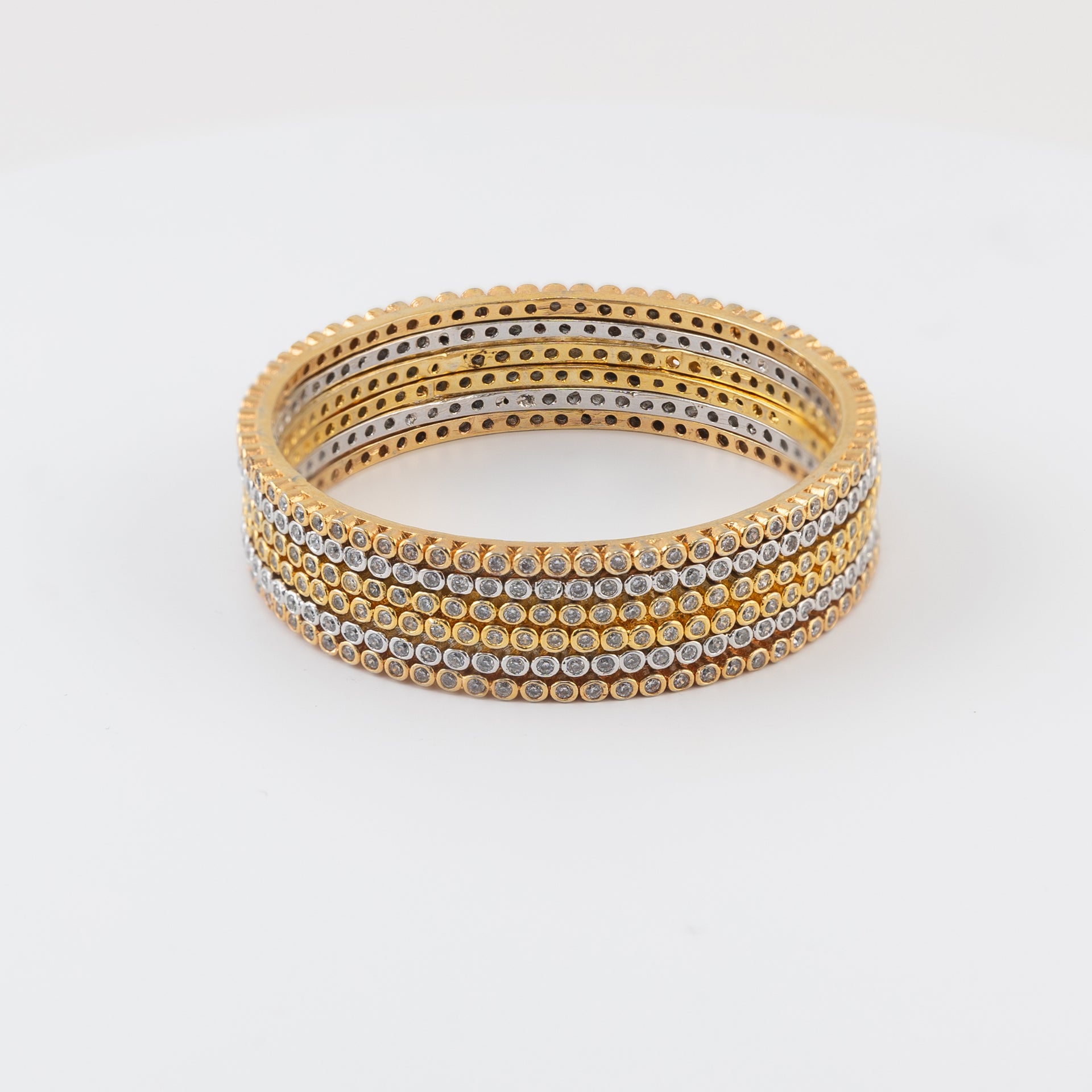 Vian Three-Tone Stackable Bangles