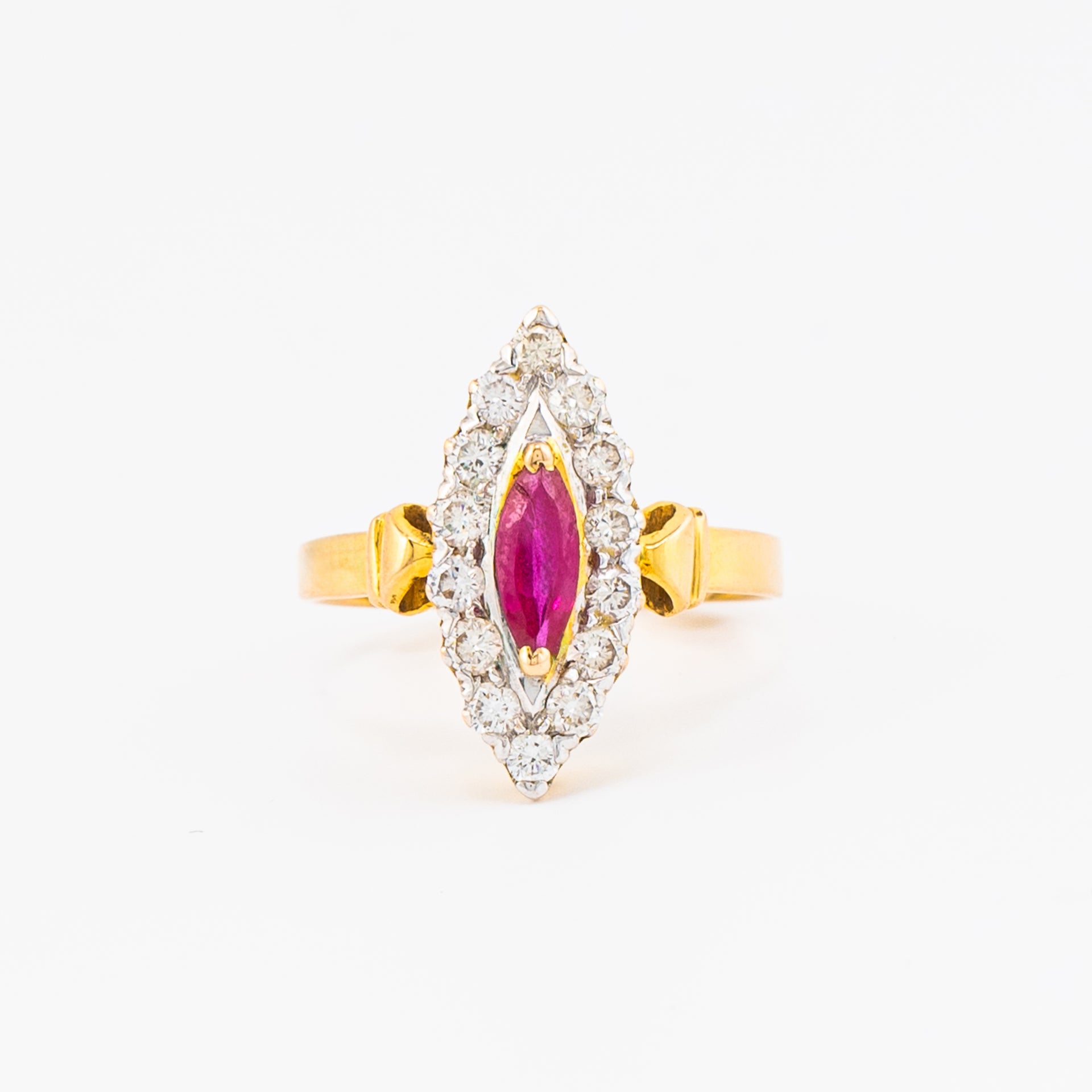 Vian Timeless Ruby and Diamond Statement Ring