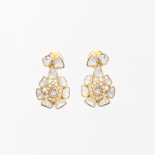 Vian Vintage Uncut Diamond Drop Earrings