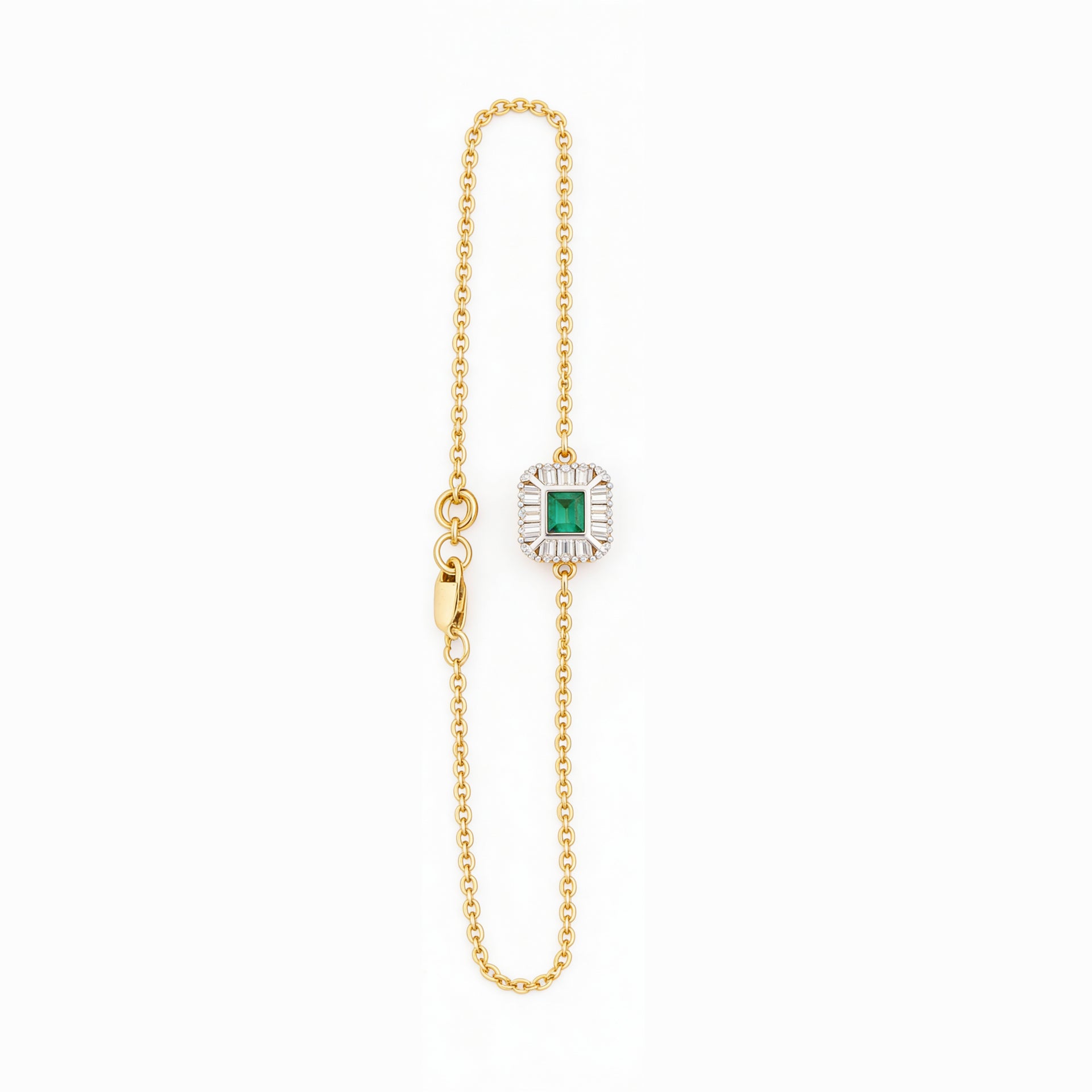 Emerald and Baguette Bracelet