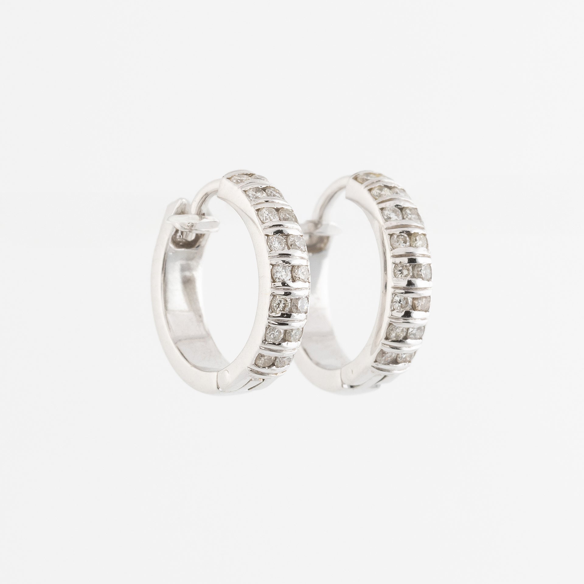 Eternity Hoop Diamond Earrings