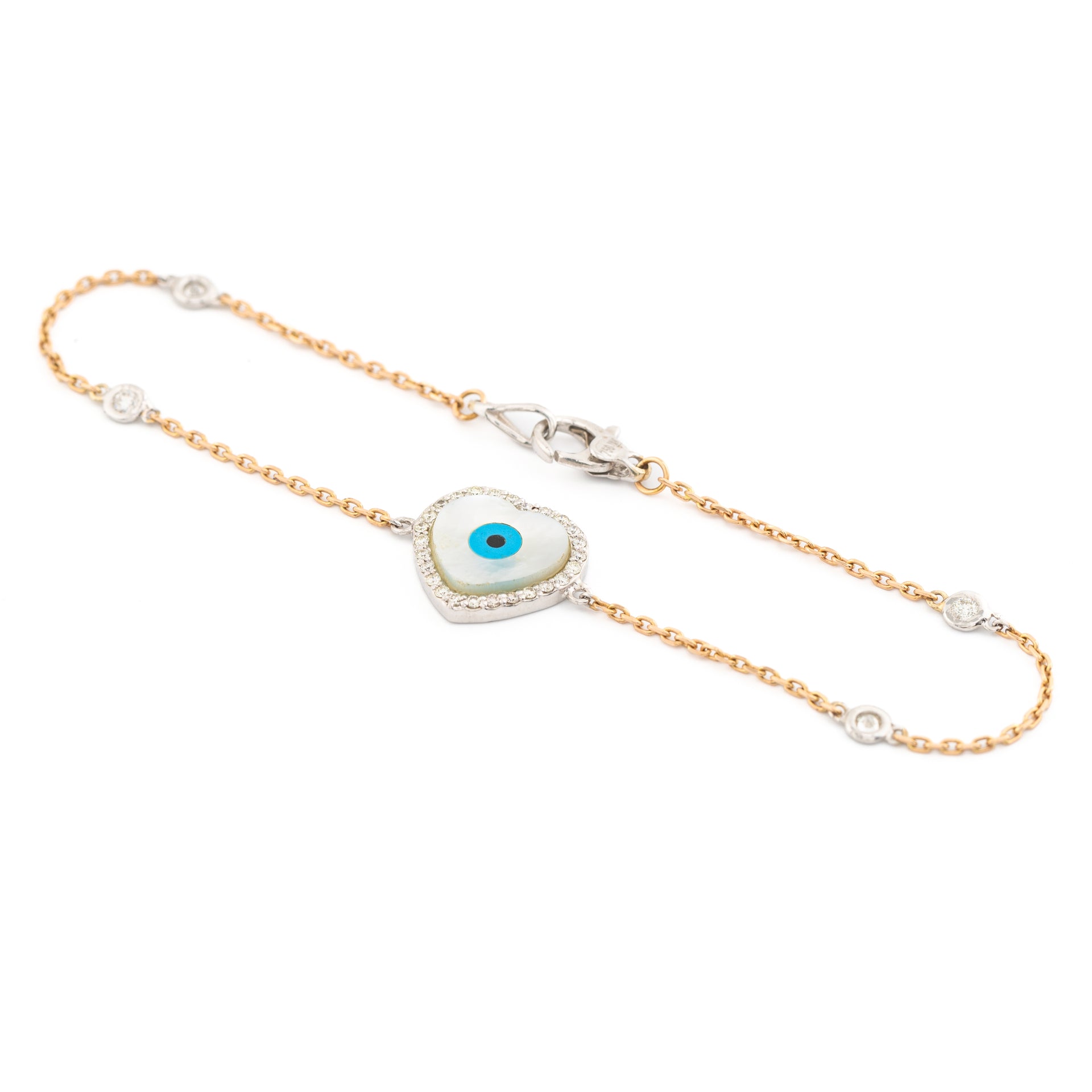 Evil Eye and Mother of Pearl Bracelet
