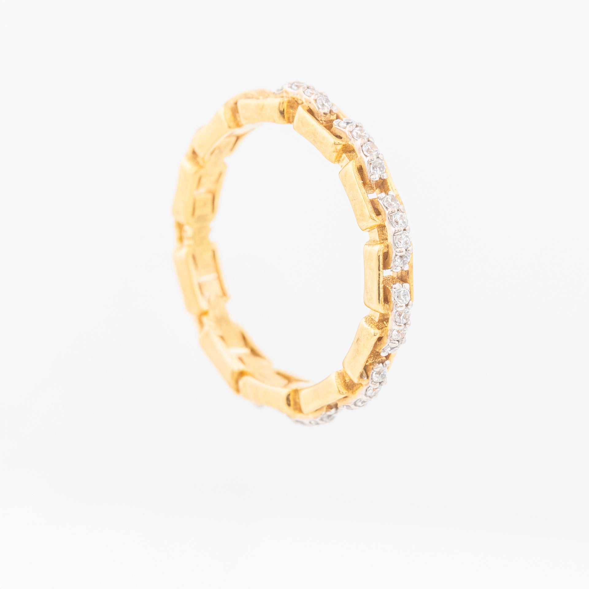 Half Eternity Diamond Link Wedding Band