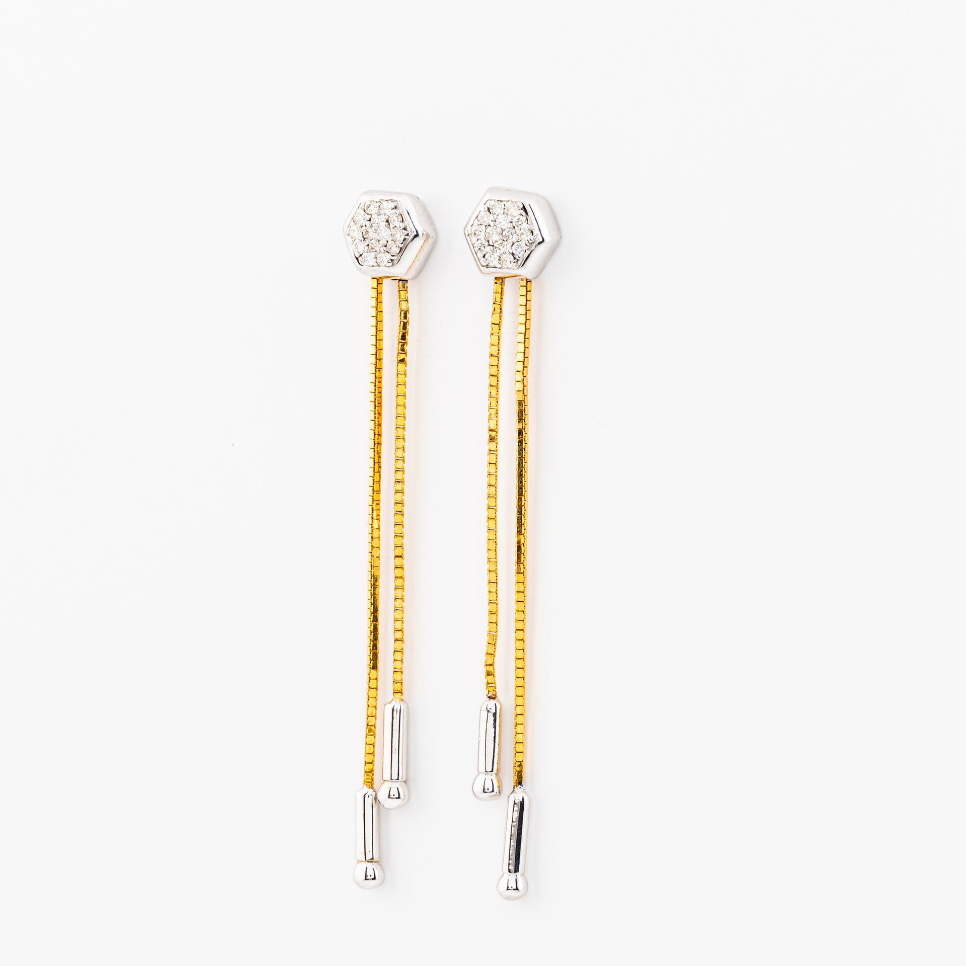 Hexagon Drop Earrings