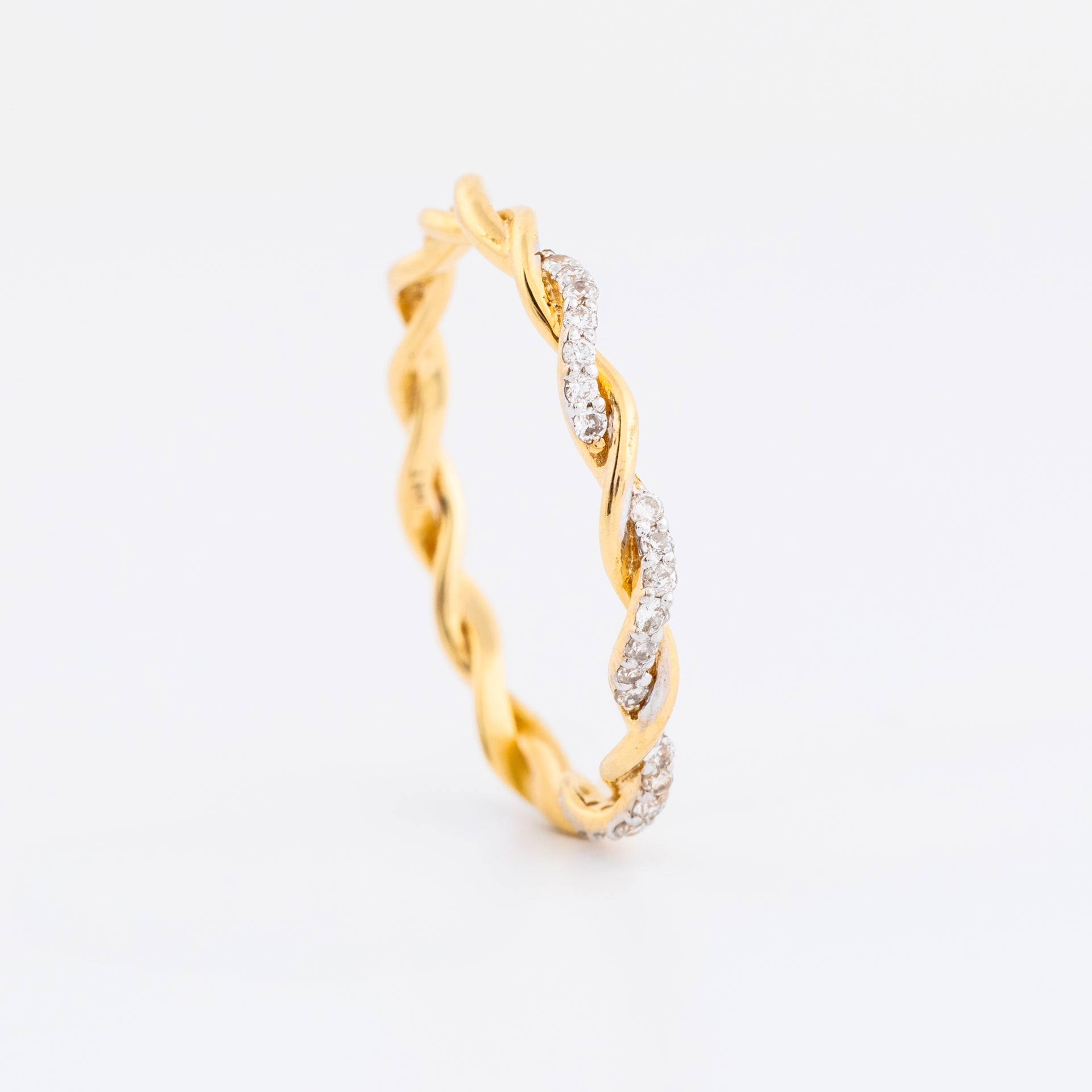 Infinity Twist Diamond Wedding Band