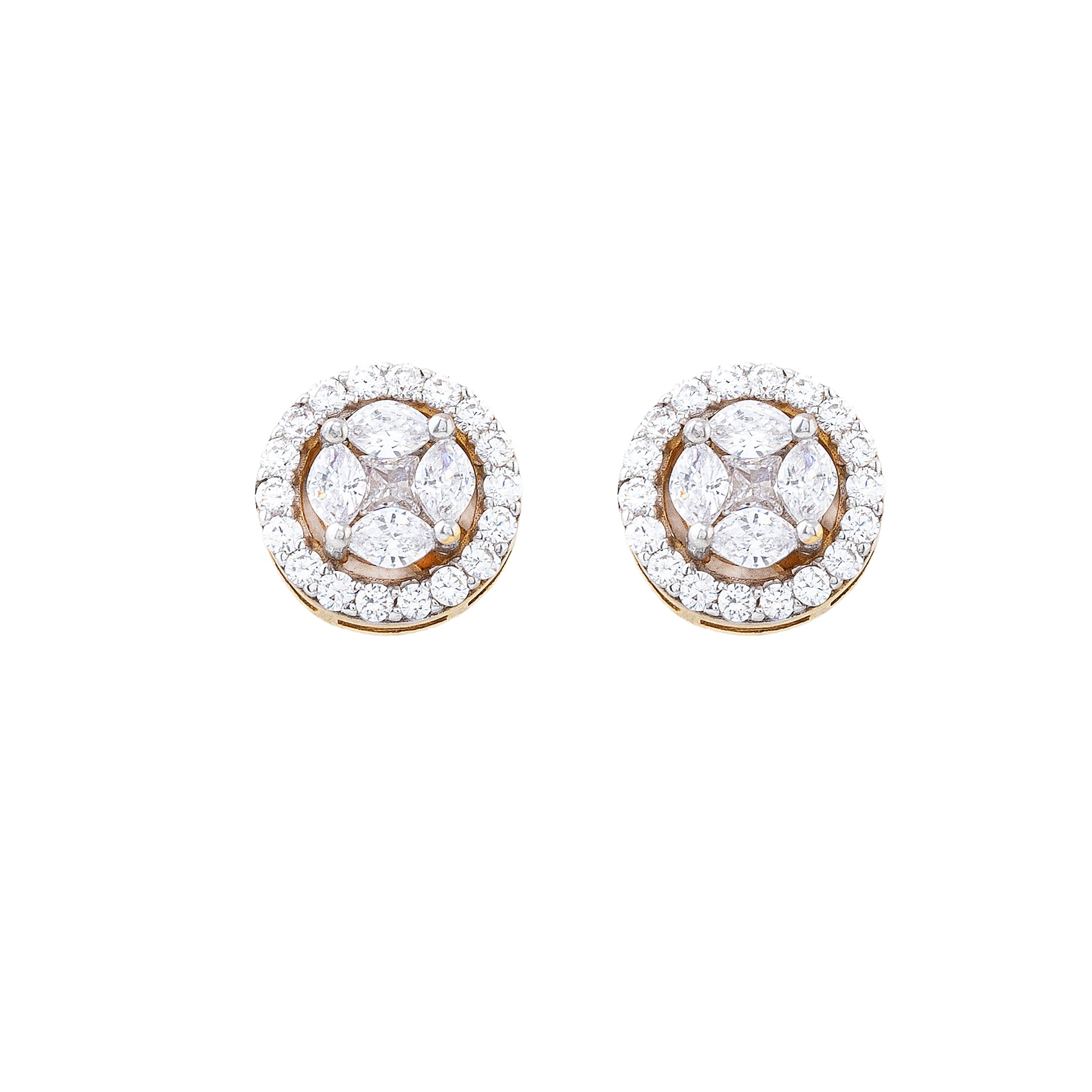 Three Stone Cluster Diamond Pendant Collection