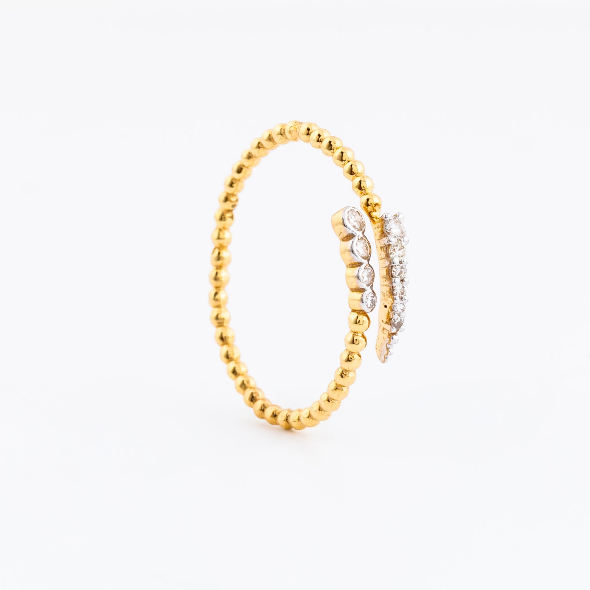 Unique Bezel Prong Diamond Ring