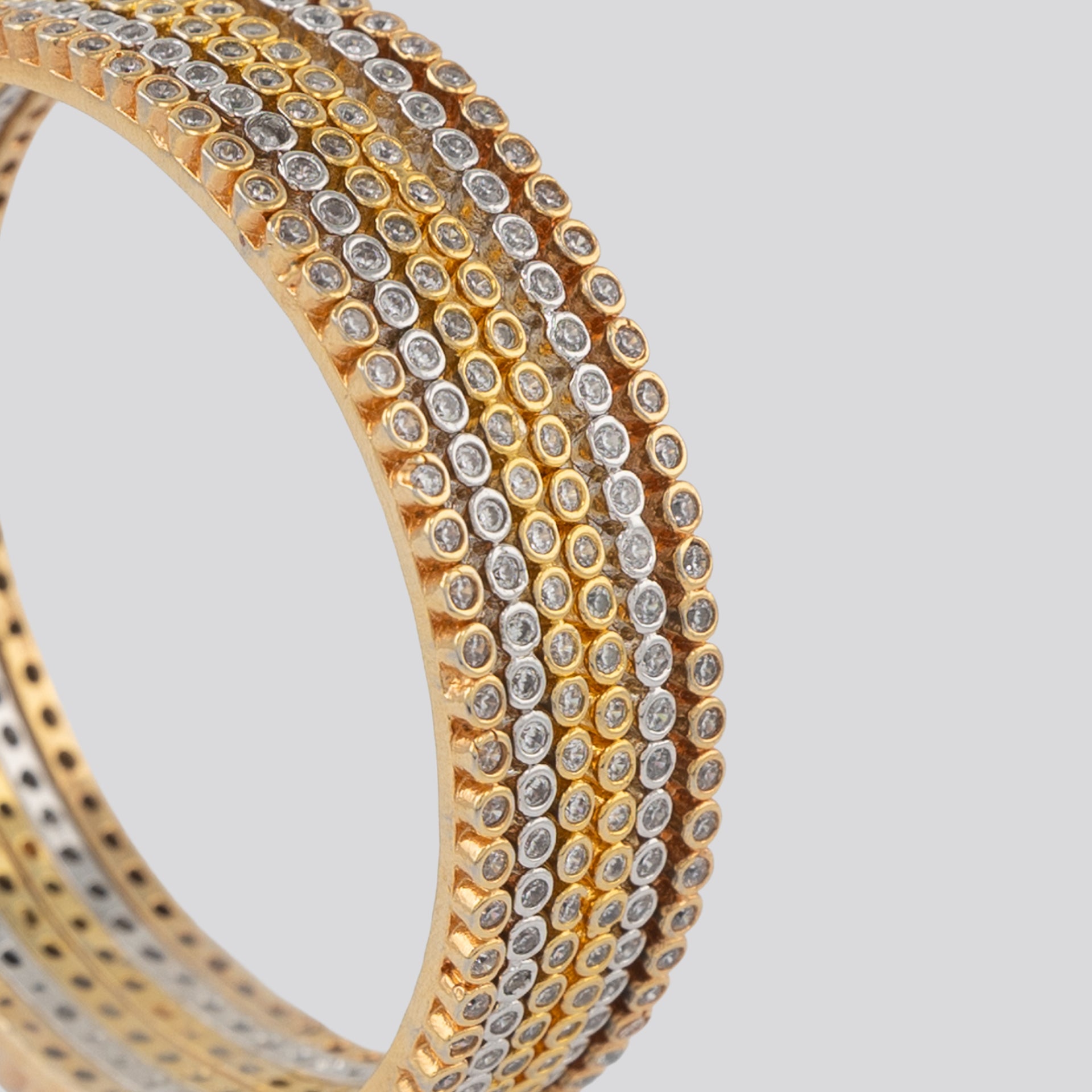 Vian Three-Tone Stackable Bangles