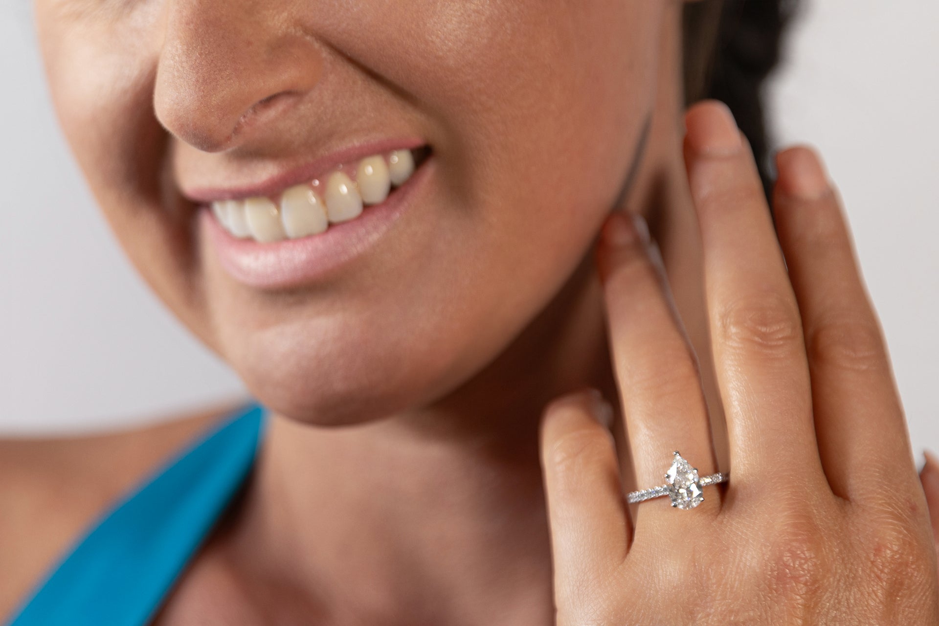 Solitaire Pear Engagement Ring