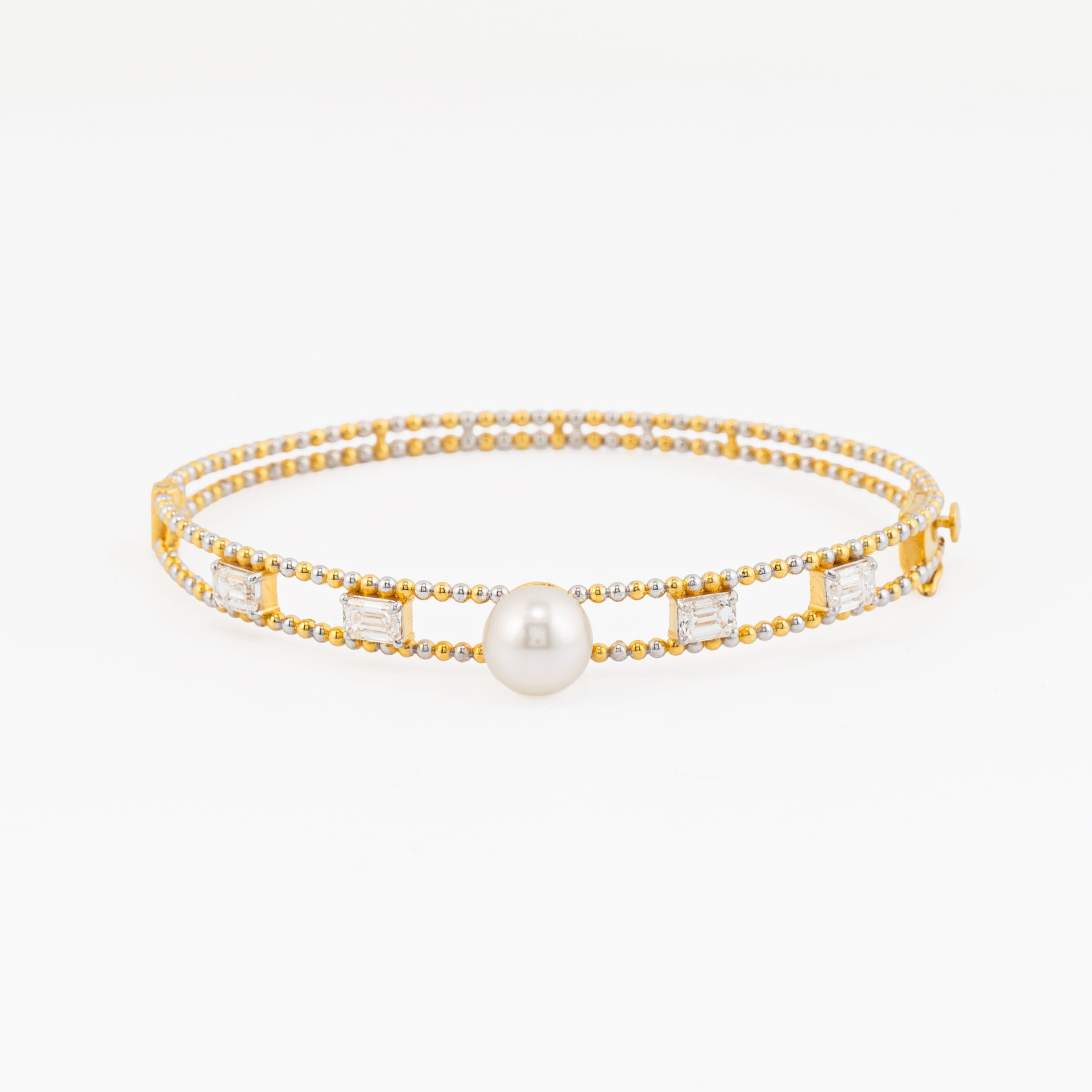 Vian Royal Pearl and Emerald Diamond Drop Collection