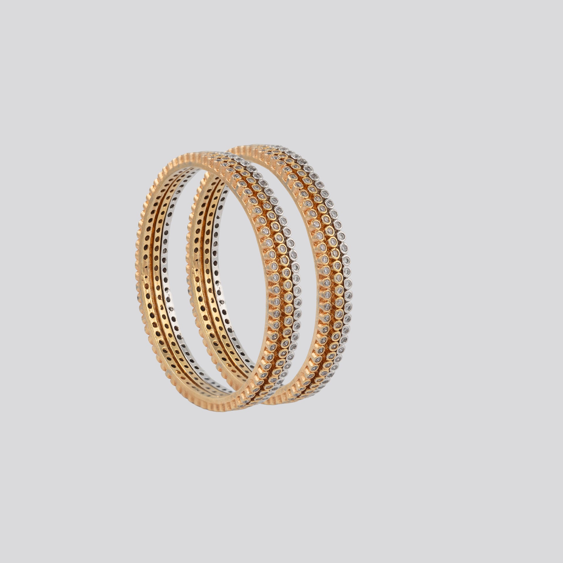 Vian Three-Tone Stackable Bangles