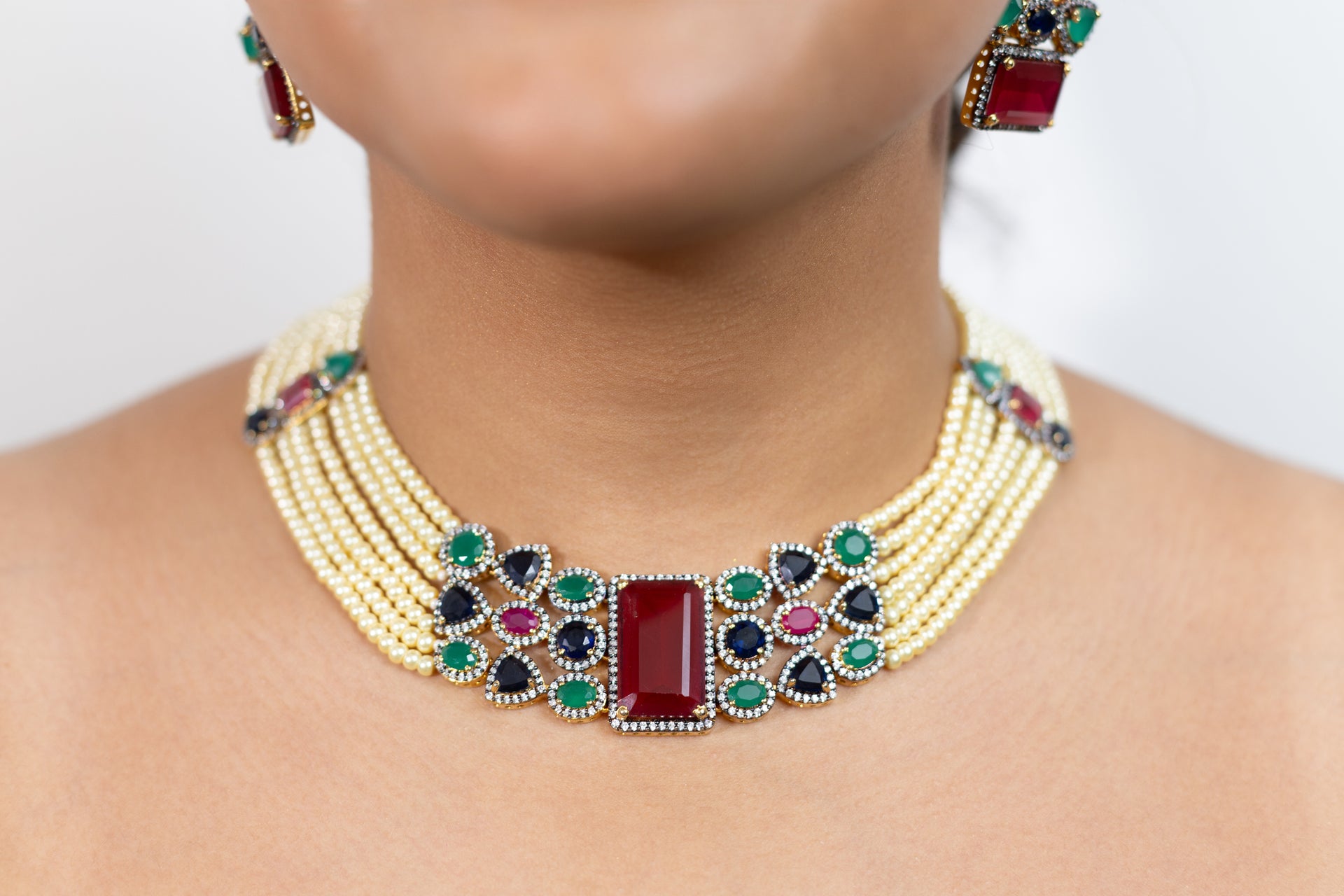Vian Opulent Gemstone and Multi-Strand Pearl Collection