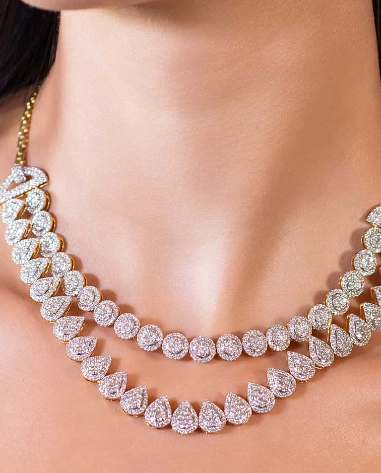 Vian Radiant Cluster Diamond Two Line Collection