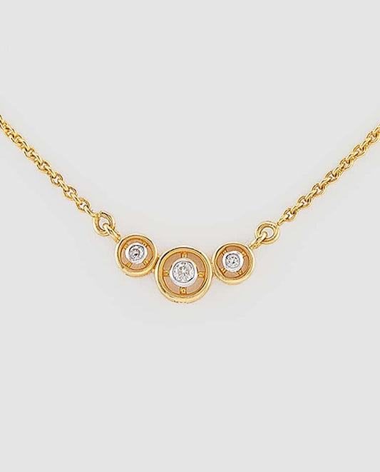 Three Stone Diamond Necklace