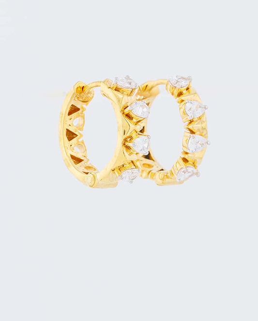 Pear Diamond Hoop Earrings
