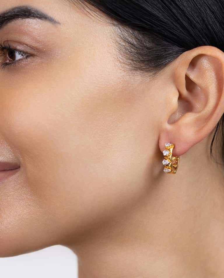 Pear Diamond Hoop Earrings