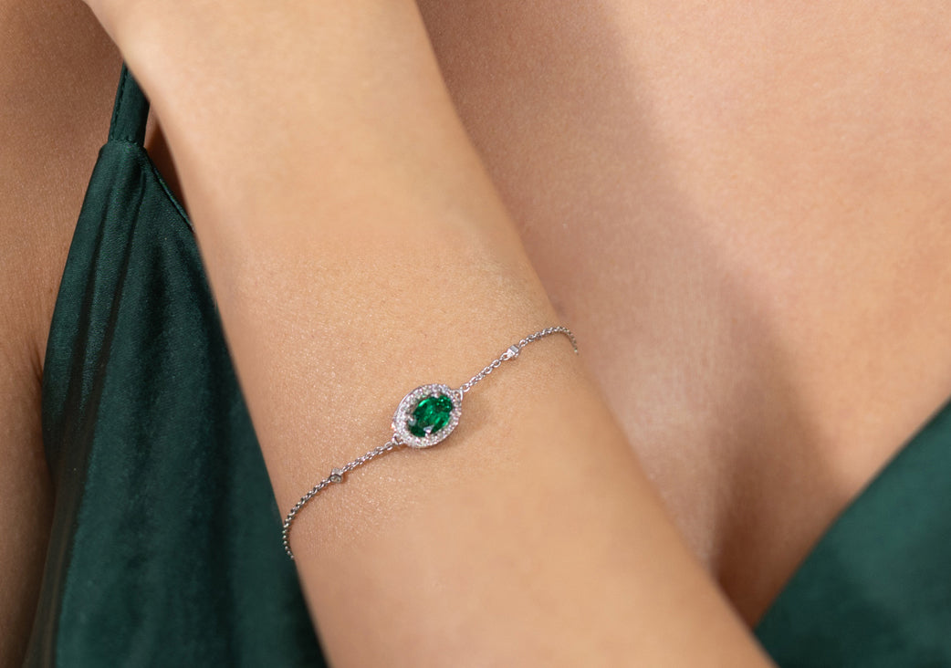 Changeable Stones and Diamond Bracelet