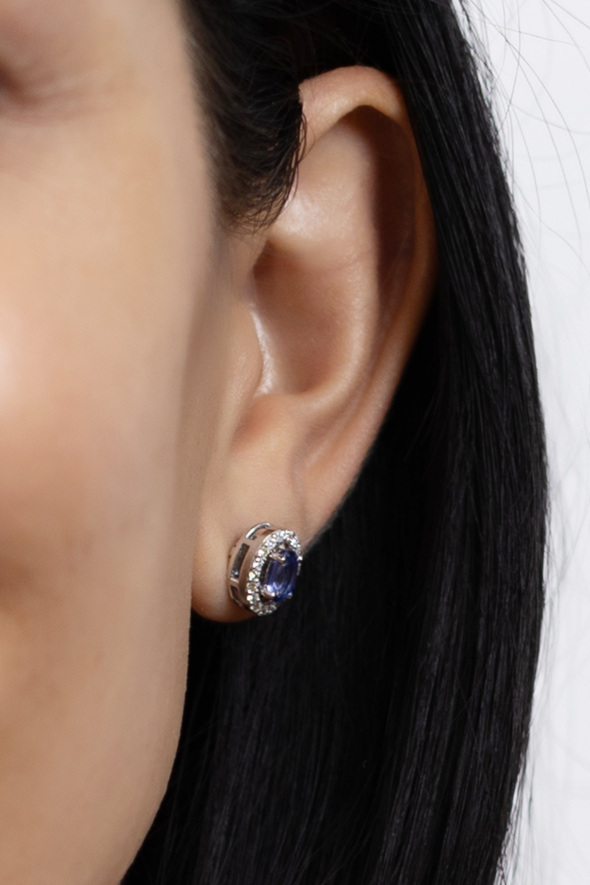 Changeable Stones and Diamond Earrings