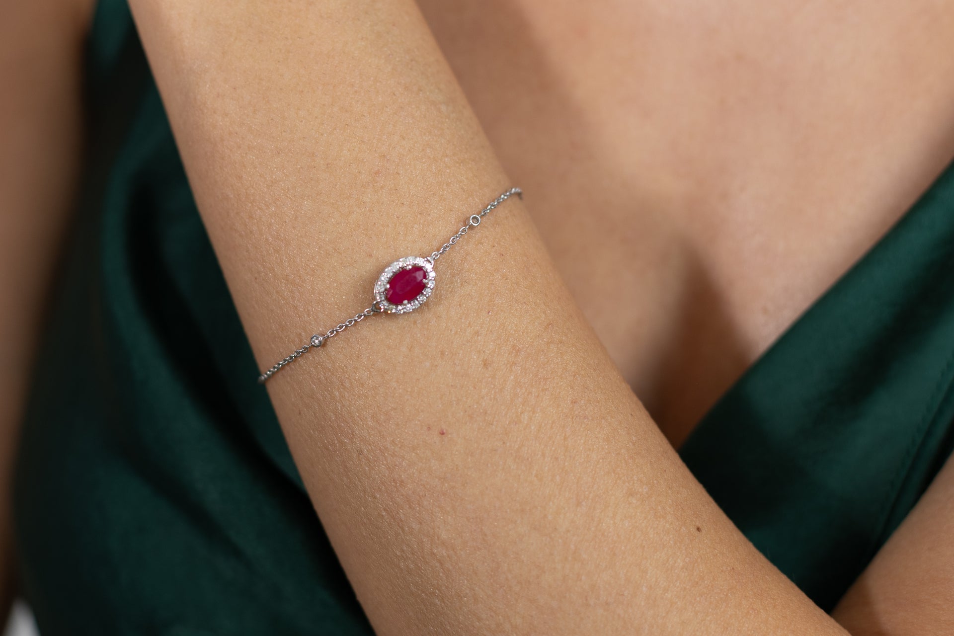 Changeable Stones and Diamond Bracelet