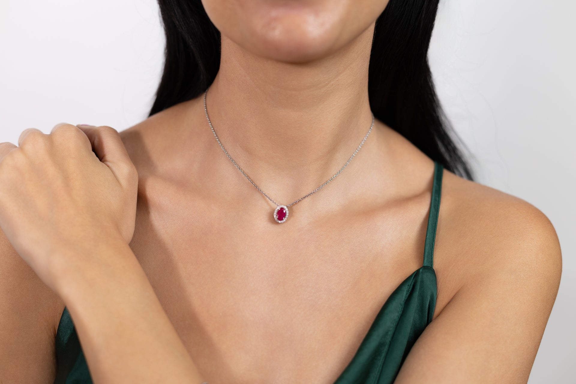 Changeable Stones and Diamond Necklace