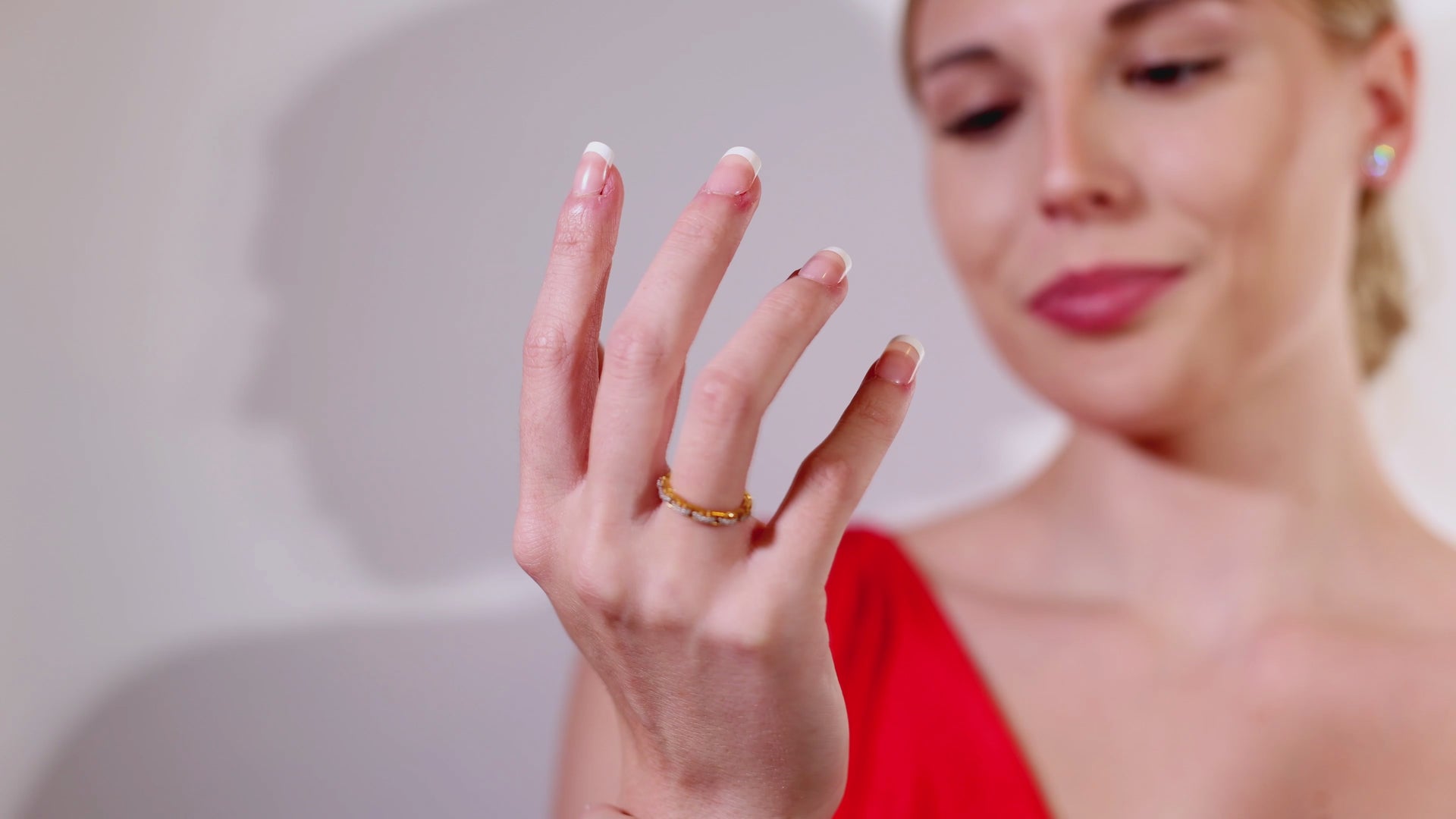 Half Eternity Diamond Link Wedding Band