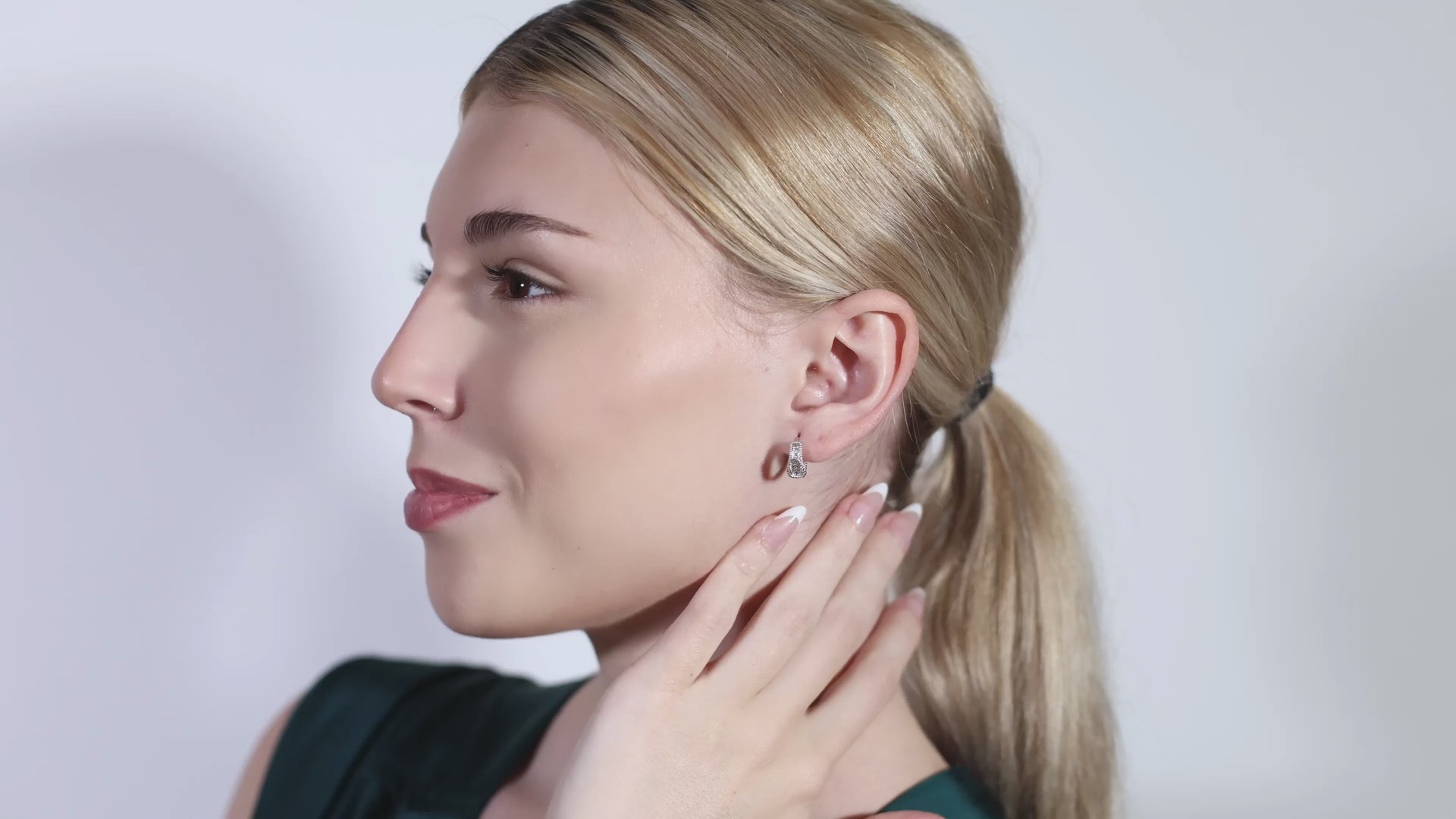 White Gold and Diamond Hoops