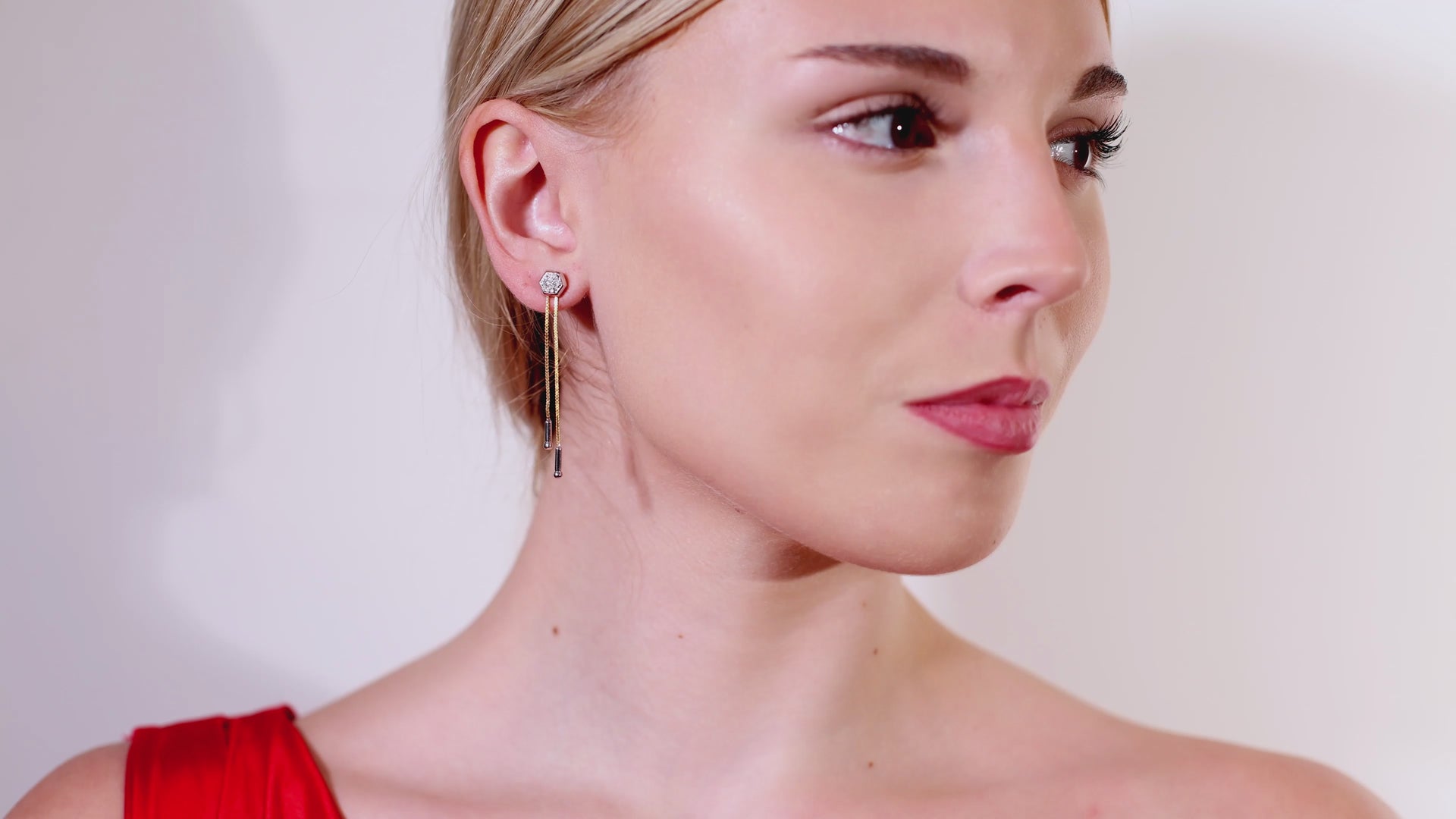 Hexagon Drop Earrings