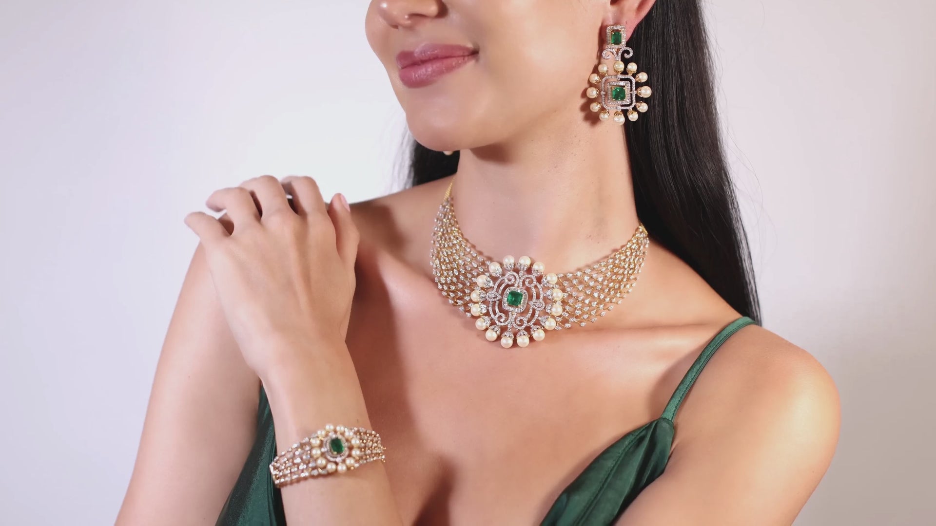 Vian Interchangeable Stones and Diamonds Choker Collecion