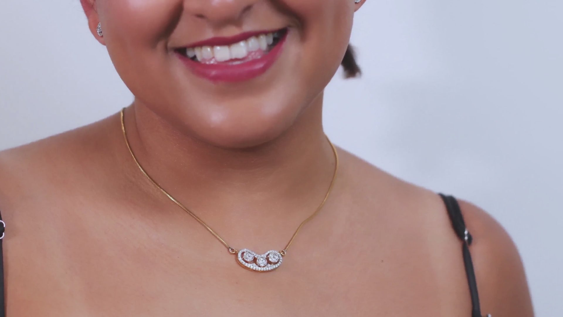Three Stone Cluster Diamond Pendant Collection