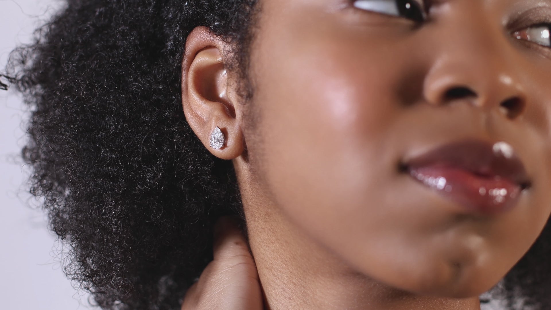 Pear-Shaped Diamond Stud Earrings